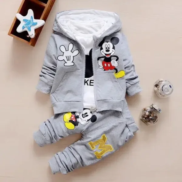 3 Pieces Suit Zipper Hoodie-Sweatshirt Pajama-Trousers