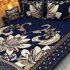 4Piece Velvet Jaquard Bedsheet Set