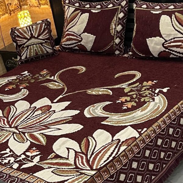 4Piece Velvet Jaquard Bedsheet Set