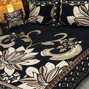 4Piece Velvet Jaquard Bedsheet Set