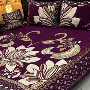 4Piece Velvet Jaquard Bedsheet Set