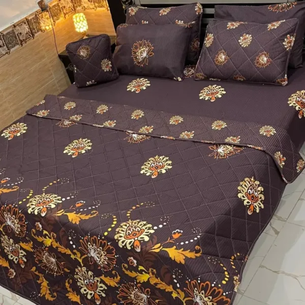 7Pcs Printed Comforter Set