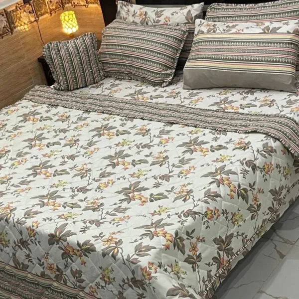 7Pcs Printed Comforter Set