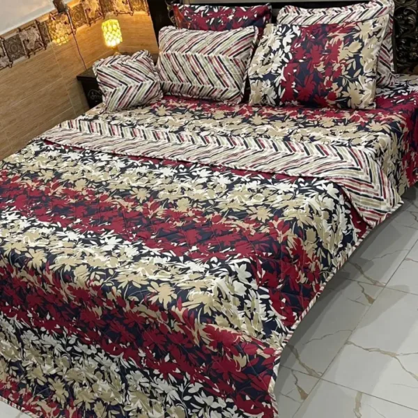 7Pcs Printed Comforter Set