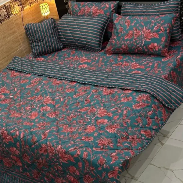 7Pcs Printed Comforter Set