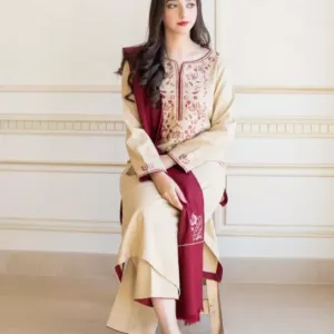 Asling Hit Volume Embroidered Dhanak 3Pc-01