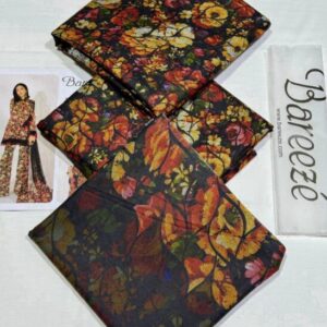 Bareeze 3PC Dhanak Digital Printed Bana Dora Style