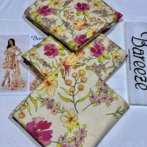 Bareeze 3PC Dhanak Digital Printed Bana Dora Style