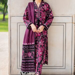 Baroque Winter 3PC Karandi Printed Suit