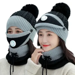 Black Dachi Winter Cap Set