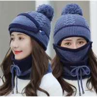 Blue Dachi Winter Cap Set