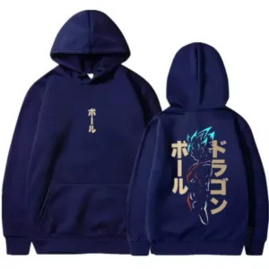 Blue Trendy Premium Quality DTF Digital Front & Back Printing Hoodies for Men