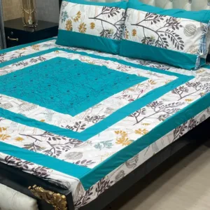 Embroidered King-Size BedSheet Set