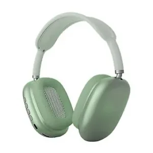 Green P9 Wireless Bluetooth Headphones.