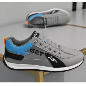 Grey Wide Men’s Casual Sneakers