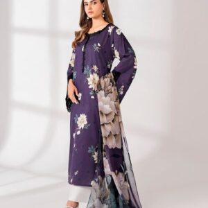 Iznik 3PC Dhanak Digital Printed Bana Dora Style-04