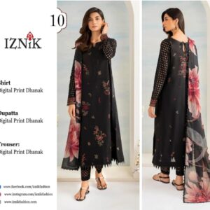 Iznik 3PC Dhanak Digital Printed Bana Dora Style-05