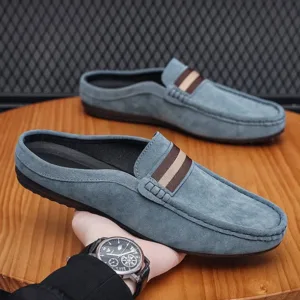 Men’s Casual Leather Loafers Slip-ons Palm Slippers by Borjan Loffer