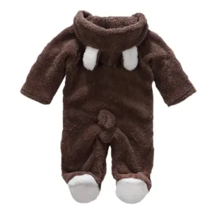 Newborn Baby Plush Bodysuit Jumpsuit