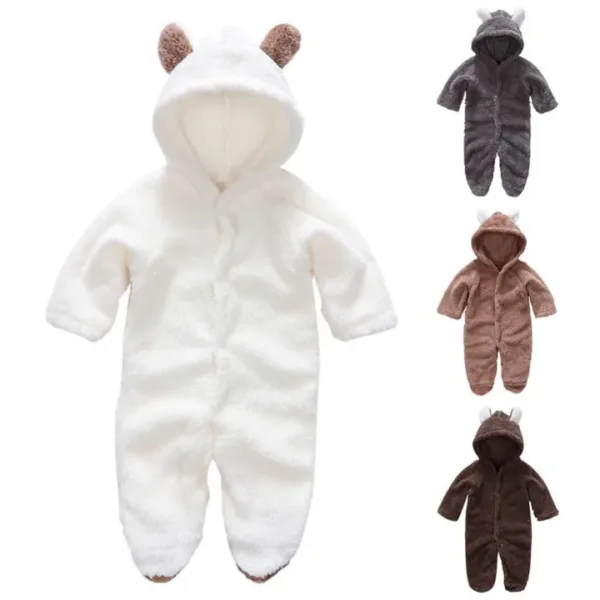 Newborn Baby Plush Bodysuit Jumpsuit