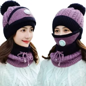 Purple Dachi Winter Cap Set