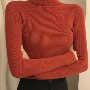 Red ITOOLIN Women’s Turtleneck Sweater - Casual Soft Cashmere Pullovers for Winter