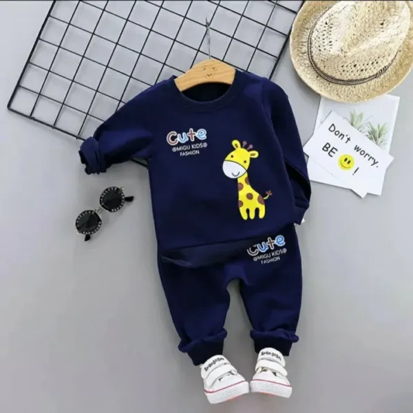 Sweatshirt and Pajama-Trouser Clothes Set