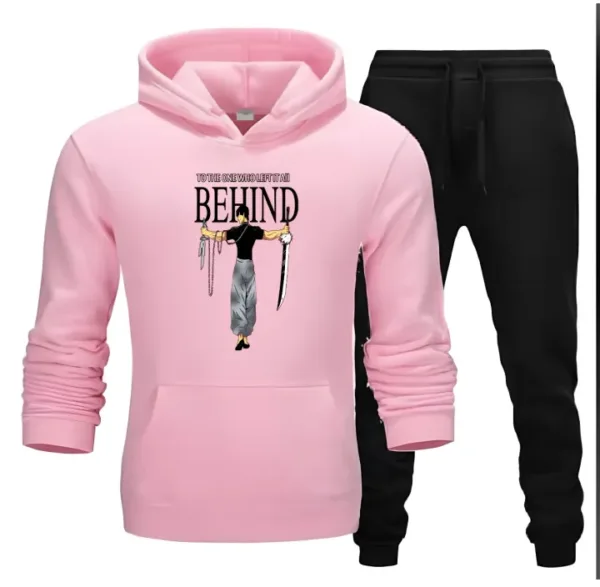 light pink color Behind Anime Gymwear Tracksuit