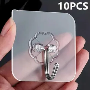 10 Pcs Pack of Adhesive Suction Cup Hooks stick hook Heavy Duty Sticky Wall