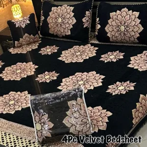 4PCS Fancy Velvet Bedsheet Collection