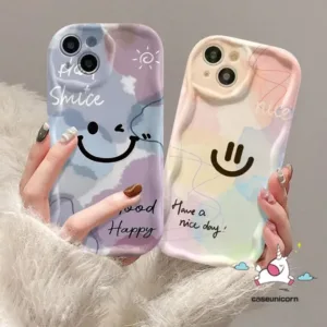 Dreamy Gradient Watercolor Smiley Face Case for Samsung A Series