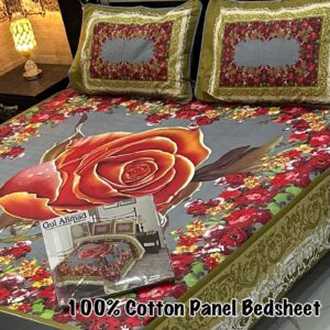 Gul Ahmad 3 Piece Pure Branded Cotton Bedsheet Set-011