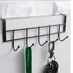 Over Door Hanger with 7 Hooks Metal Over the Door Towel Hook Organizer