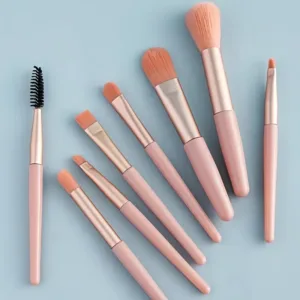 Soft Nylon Bristle Oval Makeup Brush Set-02