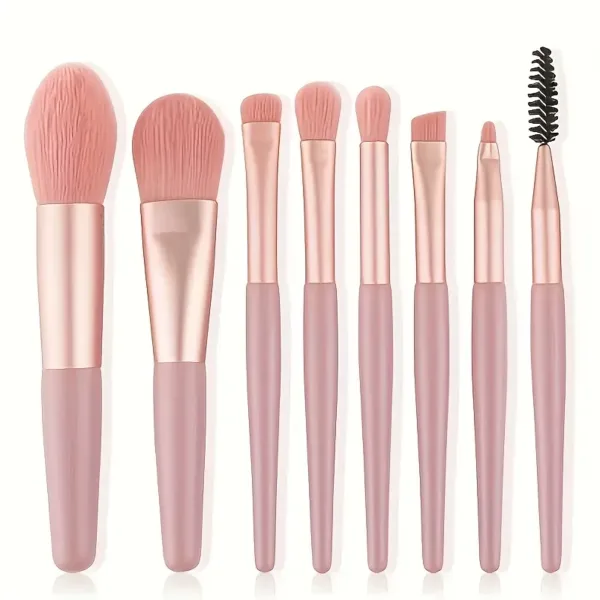 Soft Nylon Bristle Oval Makeup Brush Set-02