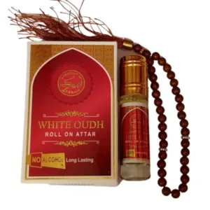 White Oud Attar Approx with Tasbeeh Free