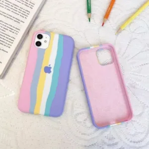 iPhone 11 (6.1) Rainbow Silicone Case - Colorful Official Case