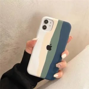 iPhone 11 (6.1) Rainbow Silicone Case - Colorful Official Case